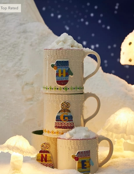 Anthropologie Bundled Up Monogram Mug- "D" - Picture 4 of 9